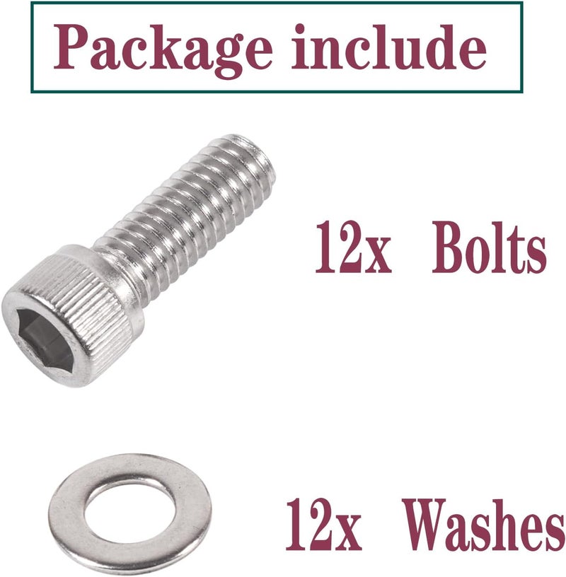 BEONEO SBC Exhaust Header Bolt Kit Stainless Steel 3/8-16x1 Bolts Compatible with Chevrolet V8 Small Blocks 265 283 305 327 350 383 400 Gen I & II 92-97 LT1 LT4 TPI TBI 96-98 Vortec 5.0L 5.7L - Image 3
